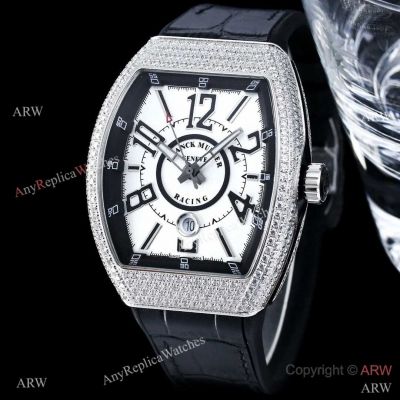 Luxury Franck Muller Vanguard Racing v45 Diamond Case White Dial Watches